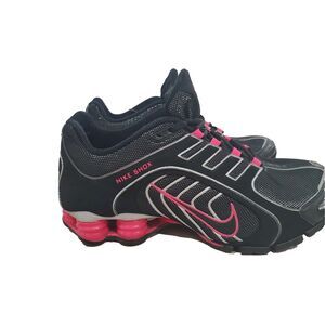 VTG Nike Shox NZ Women 8.5 Black Sparkle Pink Rare No Insoles See Discription